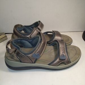 Orthofeet Malibu 967 Pewter Orthopedic Sandals Women's sz 10B.